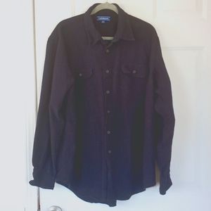 Men's navy blue chamois cloth shirt. XL nice condition.